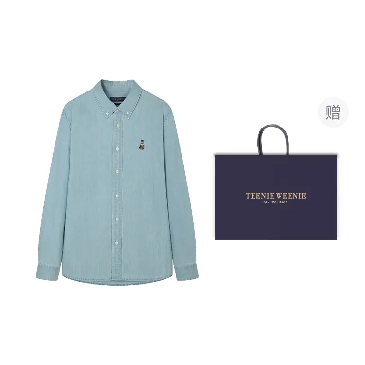 

Teenie Weenie Men Рубашка из джинсовой серии, осенняя коллекция, унисекс