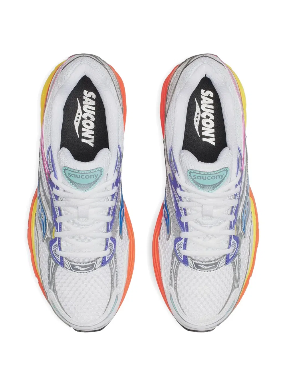Кроссовки Omni 9 с закругленным носком и панелями Saucony, белый — фото 4