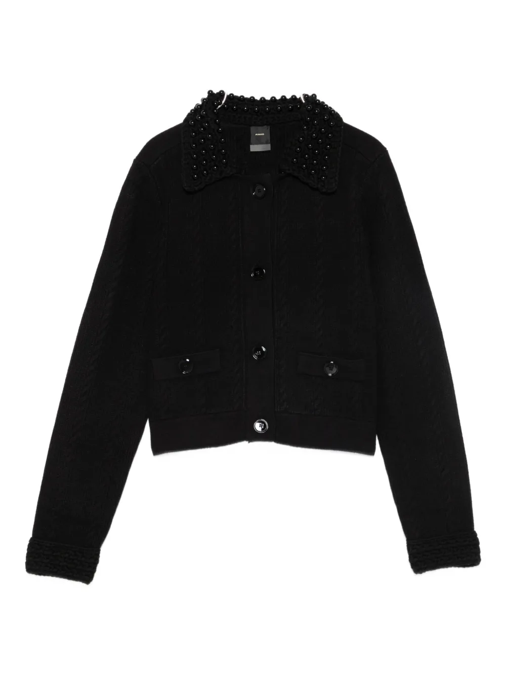 

Кардиган с декорированным воротником PINKO, черный
