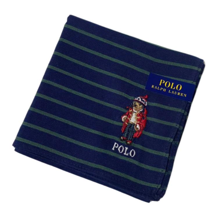 

Polo Ralph Lauren Хлопковый шёлковый шарф унисекс сине-зелёный, Blue Green