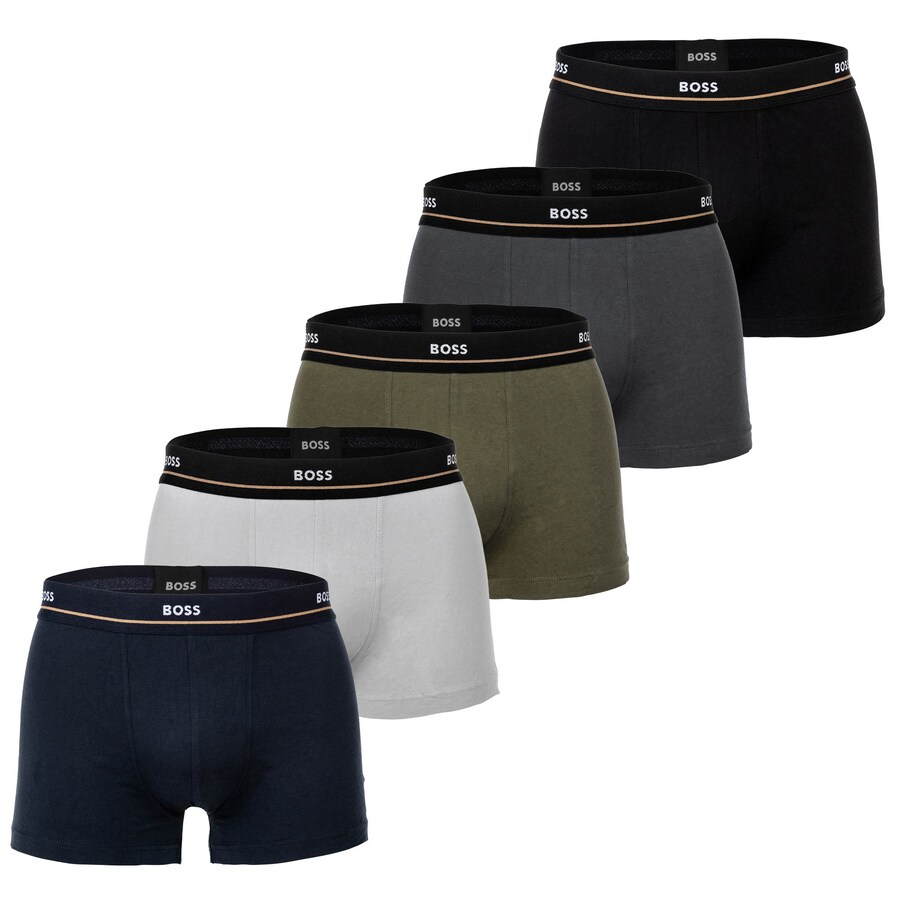 

Боксеры BOSS Essential, цвет Navy/Light grey/Dark grey/Dark green/Black