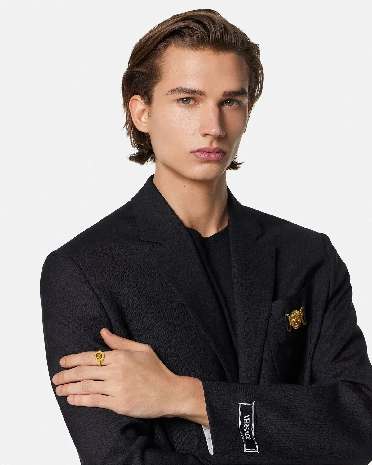 Кольцо «Медуза '95» VERSACE, золотой — фото 4