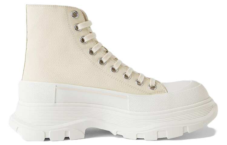 Кроссовки Tread Slick High Top бежевые женские Alexander Mcqueen — фото 2