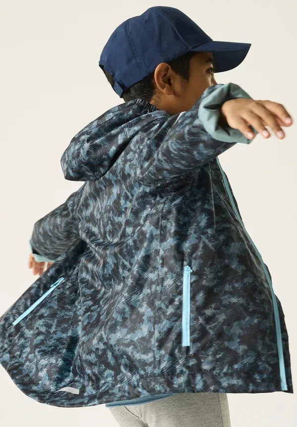Куртка Regatta Printed lever waterproof shell jacket, синяя — фото 3