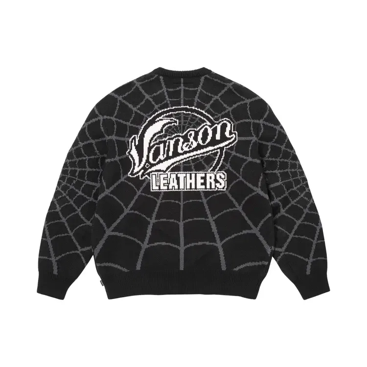 Свитер Supreme x Vanson Leathers Spider-Man, черный — фото 2