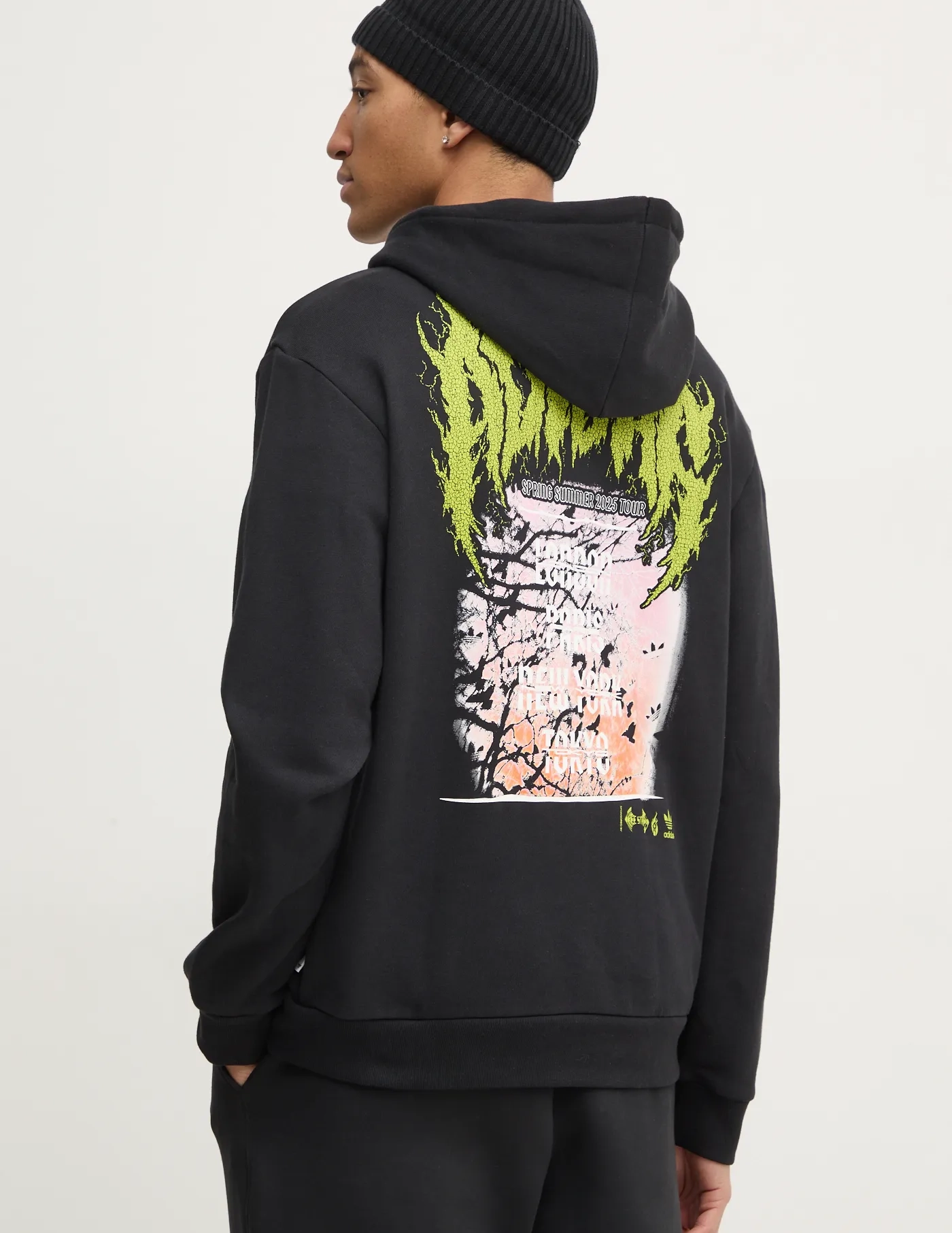 

Хлопковая толстовка Q12 TS DEATH ho adidas Originals, черный