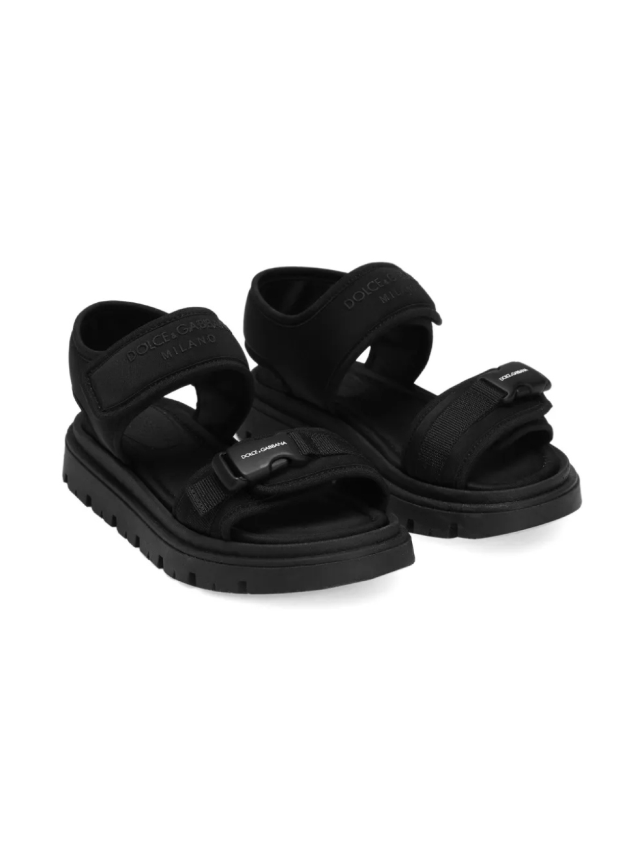 

Dolce & Gabbana Kids сандалии с логотипом, черный
