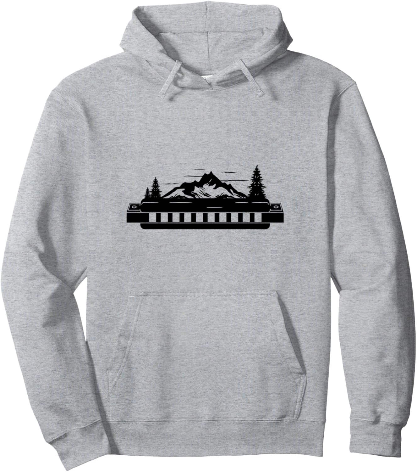 

Худи с надписью Harmonica Mountain Harmonica Music Player and Mountain Lover Harmonica Player & Mountain Lover Harmonicist, серый