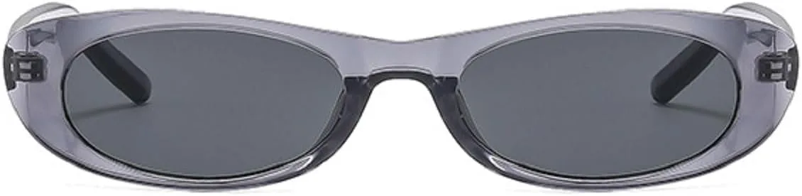 

Ретро маленькие овальные женские солнцезащитные очки класса люкс, модные панк-очки для мужчин, трендовые градиентные солнцезащитные очки UV400 Melrose, Grey