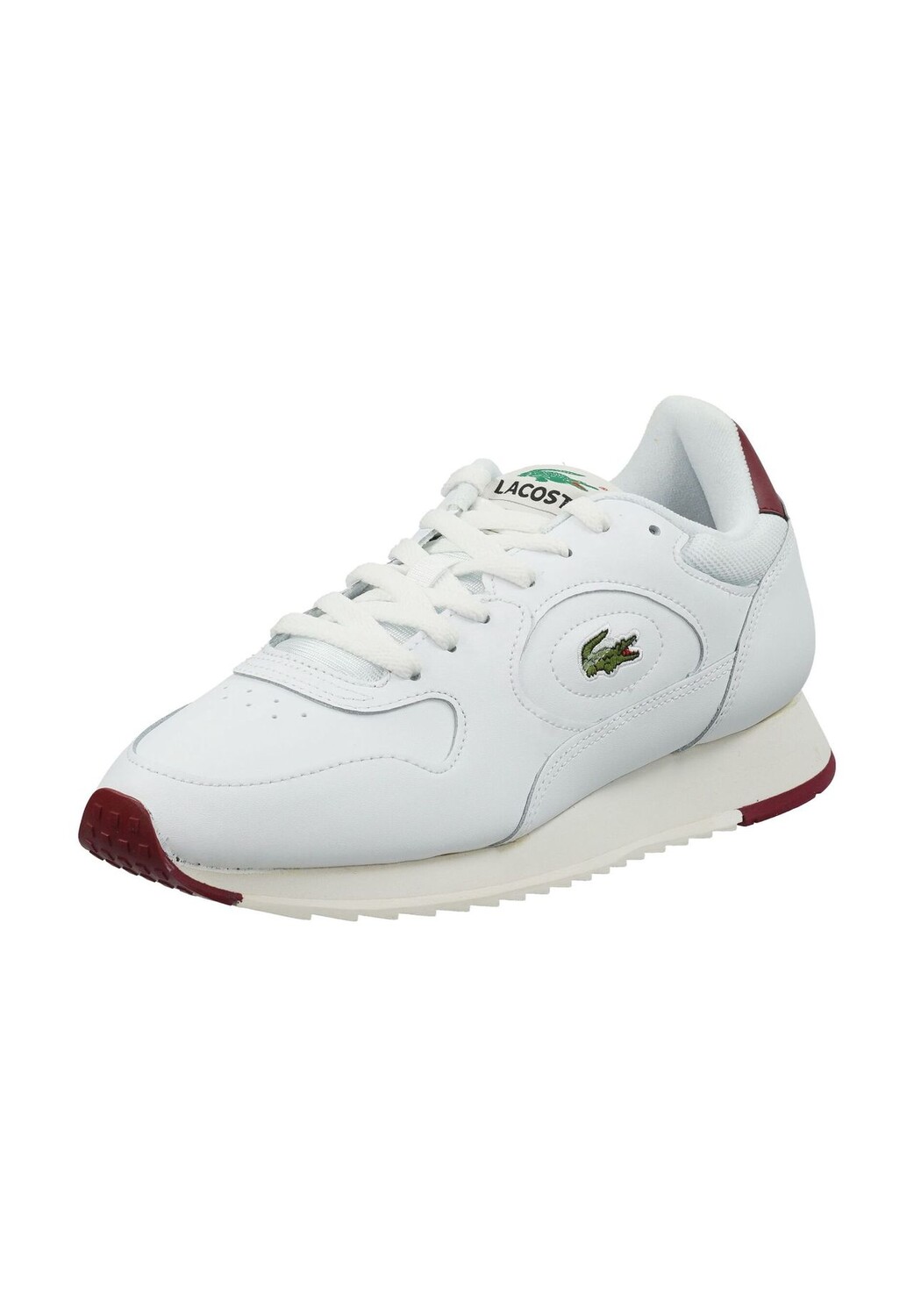 

Кроссовки из кожи/текстиля LACOSTE, красный