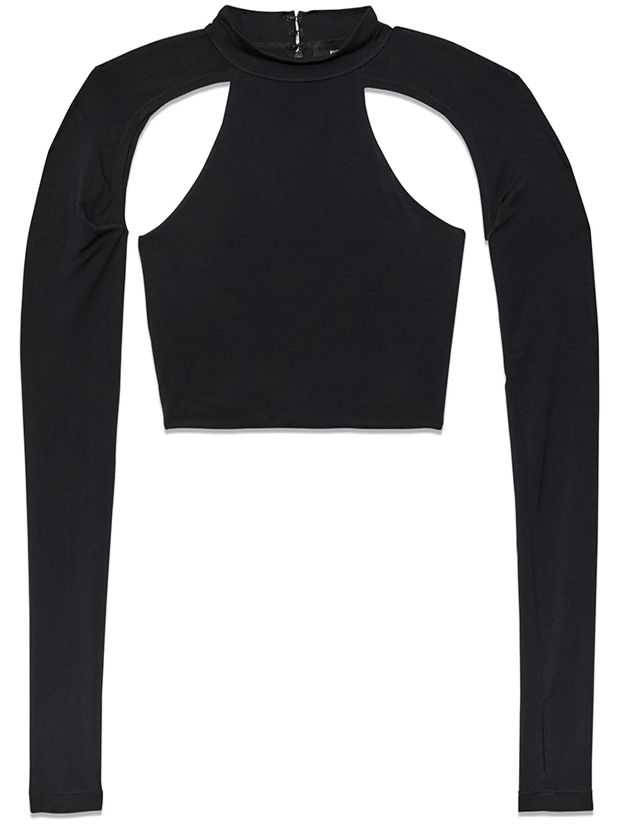 

Укороченный топ с вырезами Purple Brand, черный