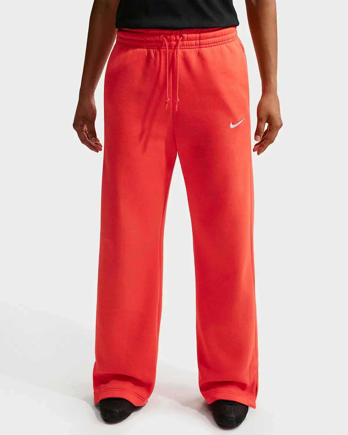 Женские широкие брюки с высокой посадкой Nike Sportswear Phoenix Fleece, Light Crimson/Sail — фото 2