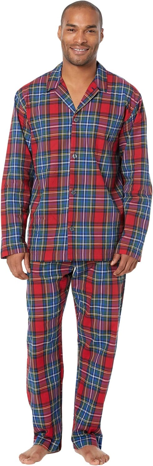 

Пижамные брюки Polo Ralph Lauren Folded Woven Long Sleeve PJ Top & PJ Pants, цвет Bistro Plaid/Polo Black Pony Print