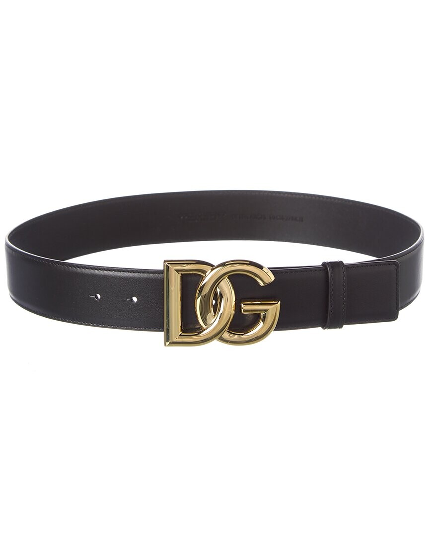 

Кожаный ремень с логотипом Dolce & Gabbana DG, черный
