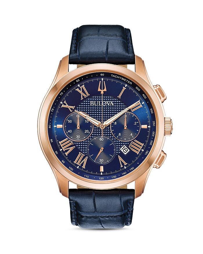 

Часы Bulova Wilton с хронографом, синий