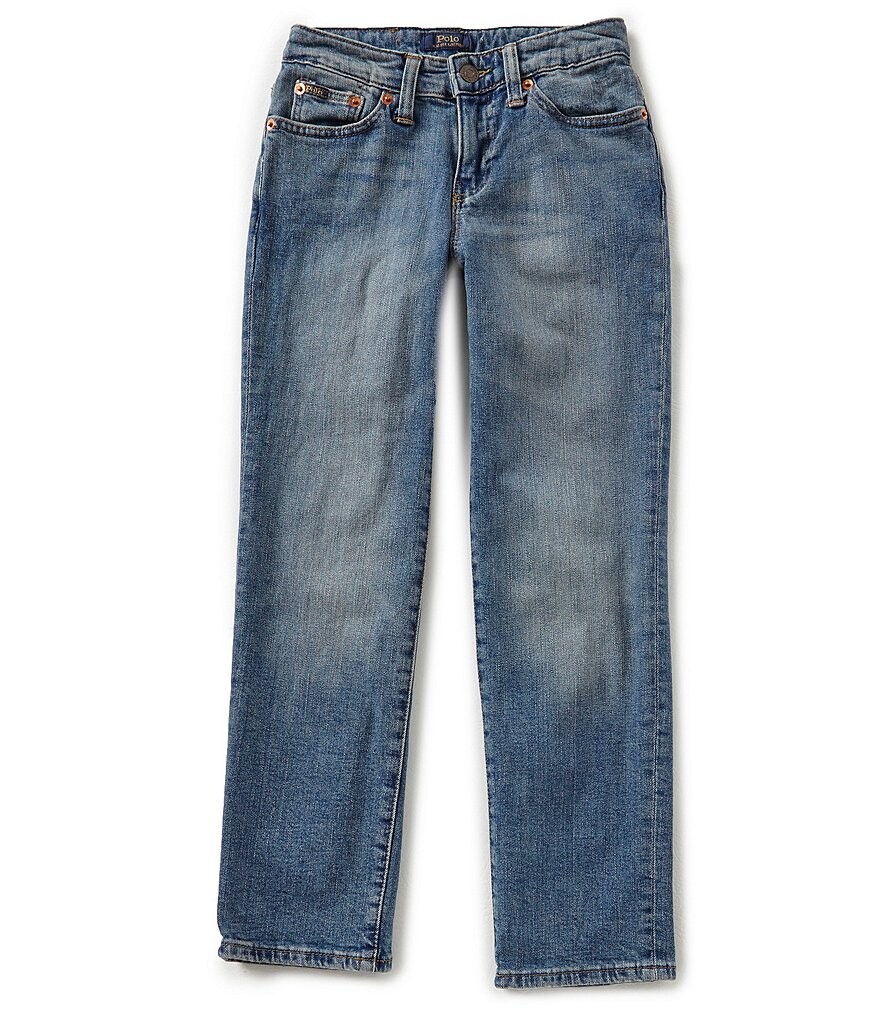 

Джинсы прямого кроя узкого кроя Polo Ralph Lauren Big Boys 8-20, синий