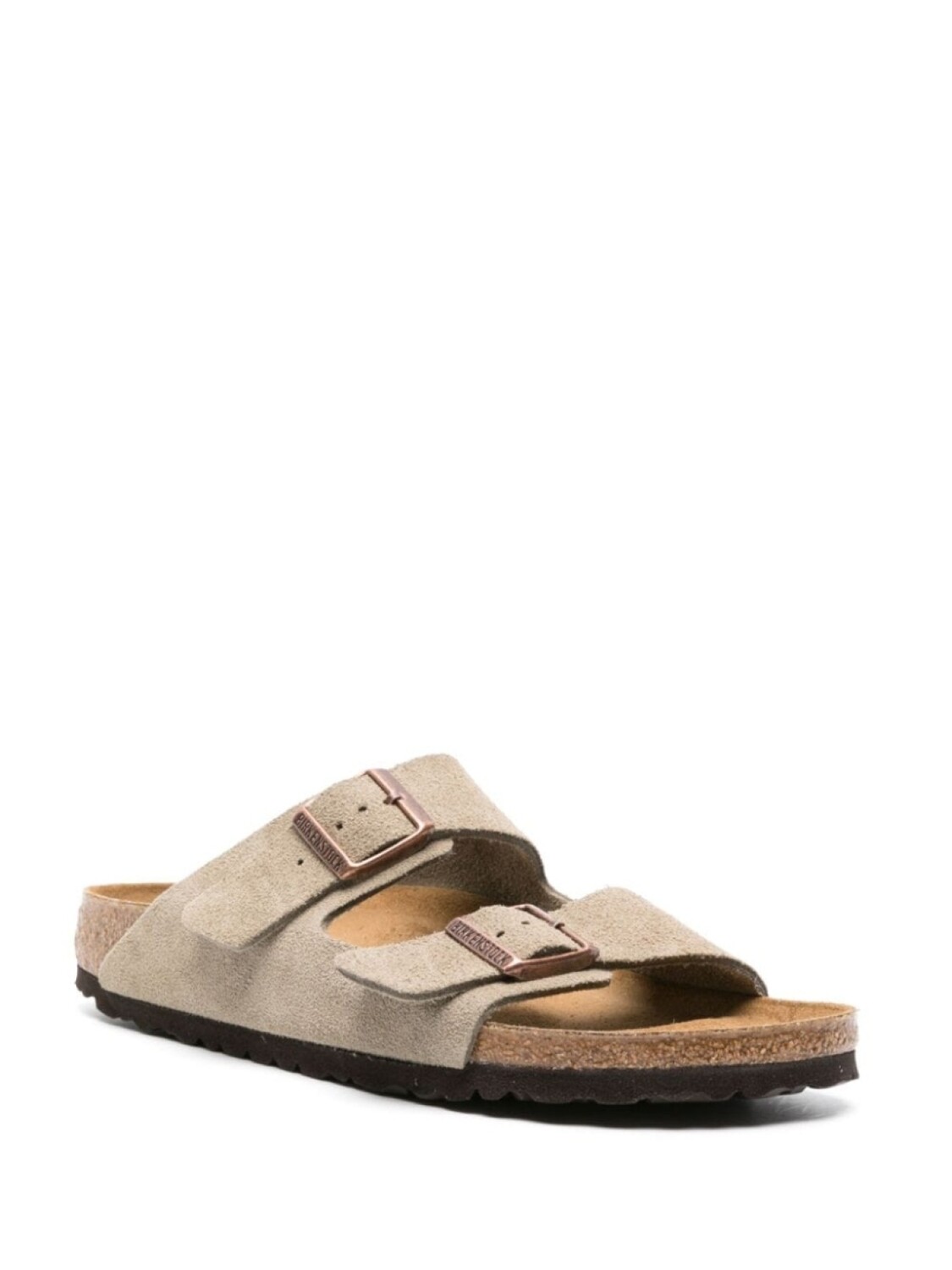 Сандалии Birkenstock Arizona Suede Leather узкие, бежевый — фото 2