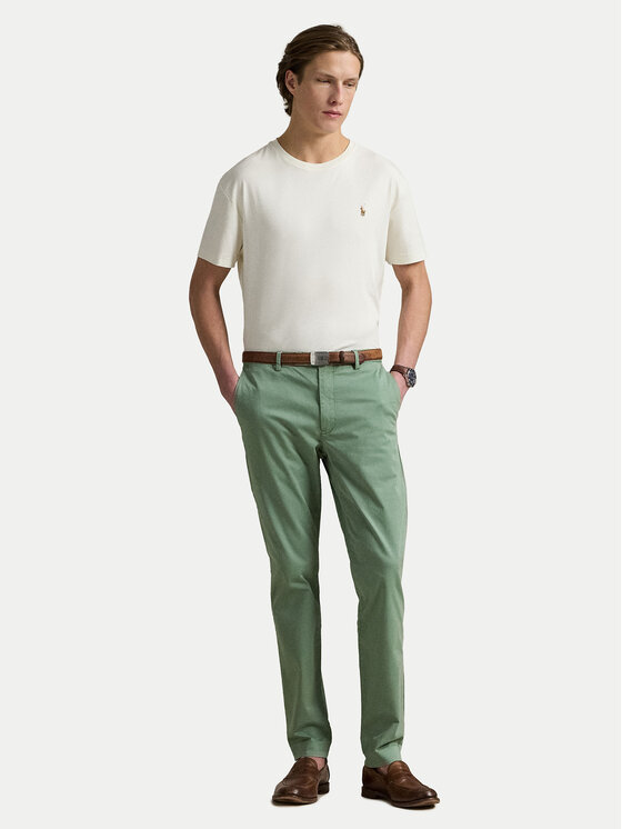 Футболка облегающего кроя на заказ 710740727094 Polo Ralph Lauren, экрю — фото 2
