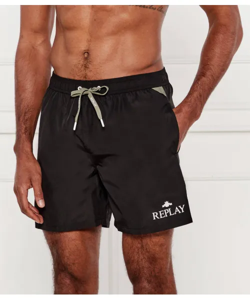 

Пляжные шорты Regular fit Replay, черный