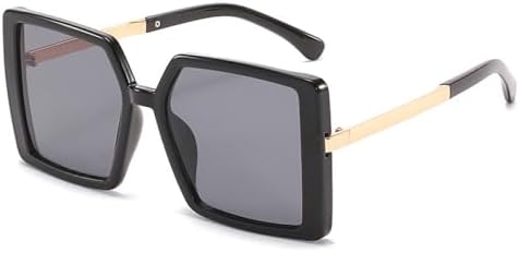 

Винтажные солнцезащитные очки большого квадратного размера 2026 года для женщин и мужчин, ретро-очки в крупной оправе, солнцезащитные очки с защитой от УФ-излучения для женщин MTZJH, C1