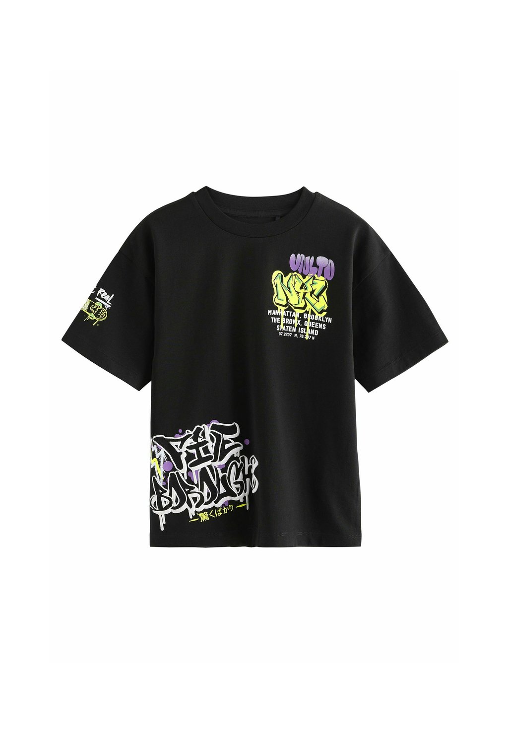 

Рубашка с принтом SHORT SLEEVE GRAPHIC STANDARD Next, черный