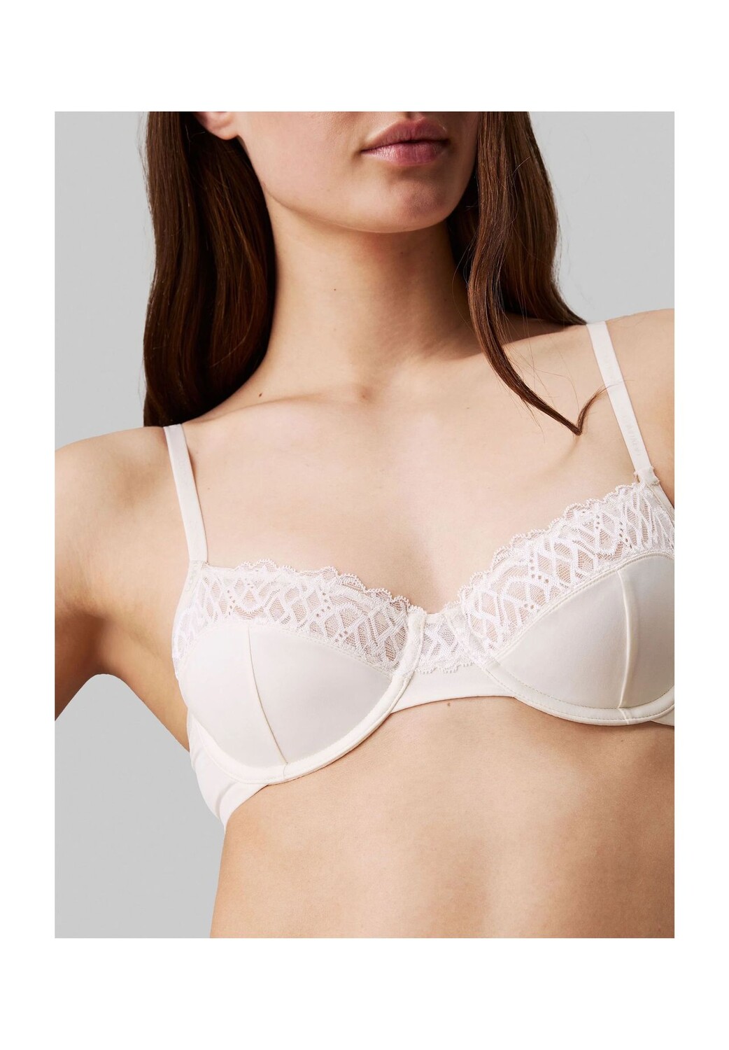 

Женский кружевной бюстгальтер на косточках Attraction Calvin Klein, белый