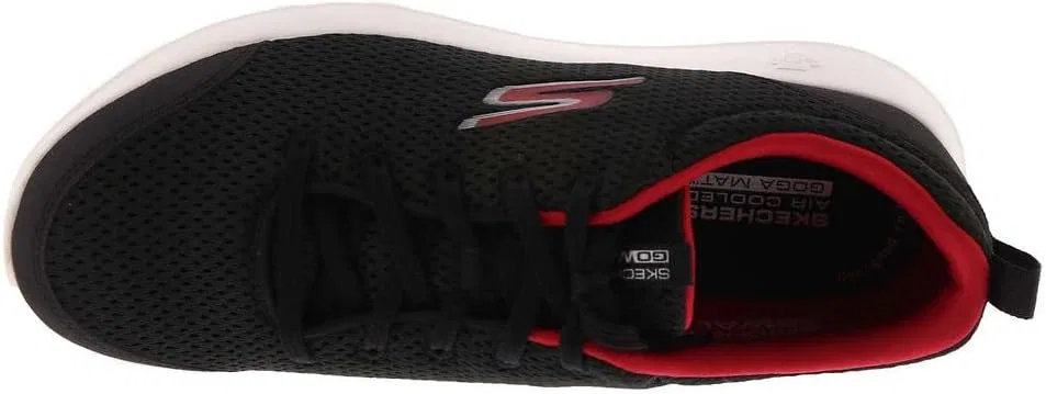 Мужские спортивные походные кроссовки Skechers Gowalk Max-Athletic с воздухоохлаждающей подошвой, Black Red — фото 3