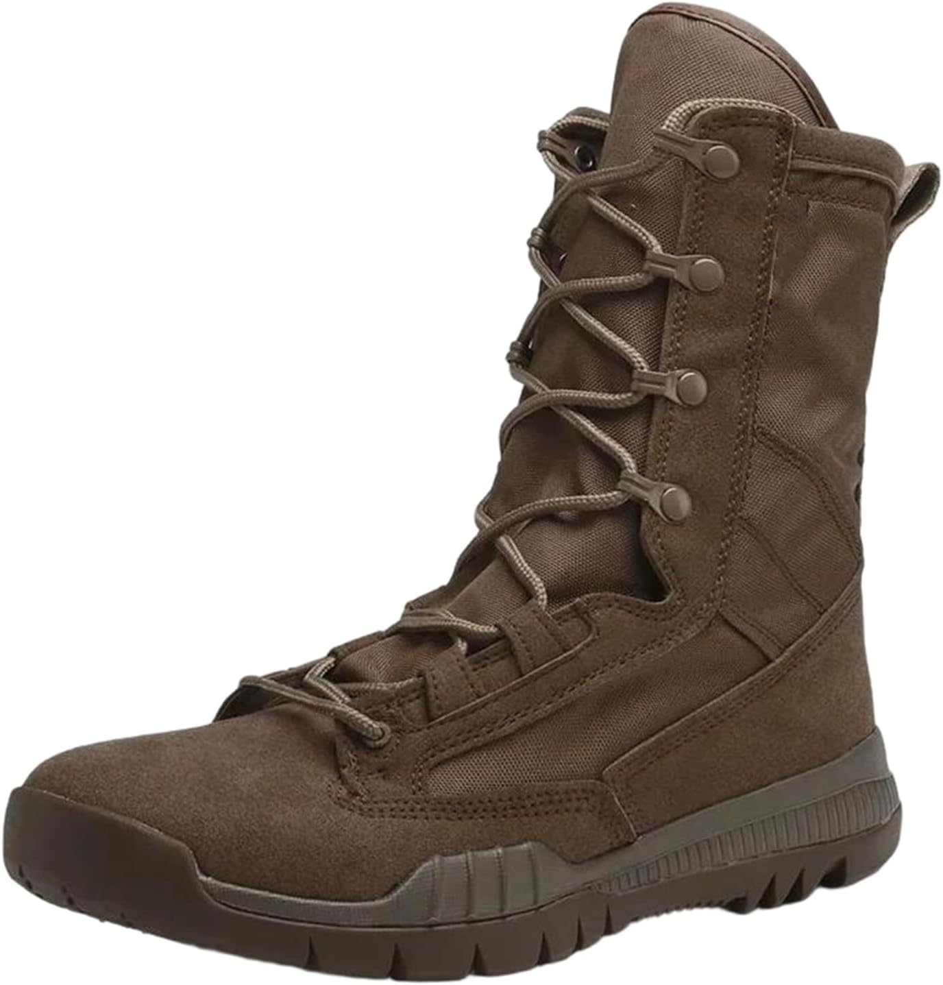 

Мужские дышащие ботинки Alloaone из сетки для улицы, высокие, легкие, с шнуровкой, в стиле пустынной армии, для повседневного ношения, коричневый