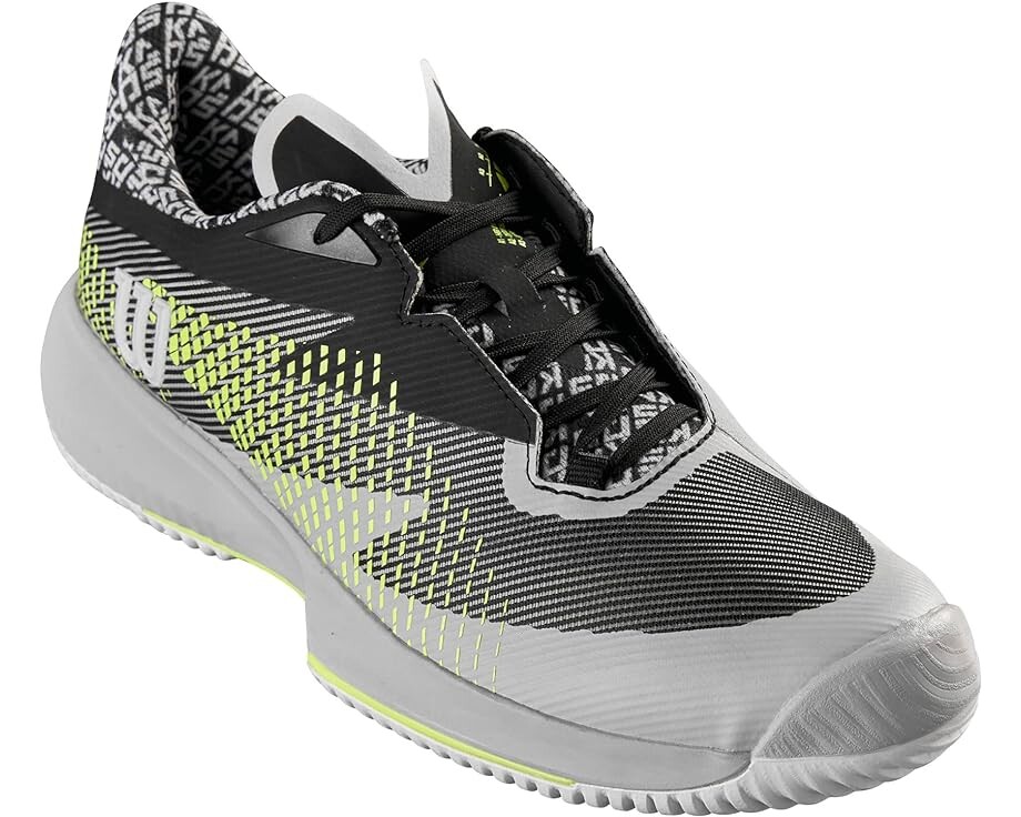 Кроссовки Wilson Kaos Swift 1.5 Tennis Shoes, цвет Pearl Blue/Black/Safety Yellow