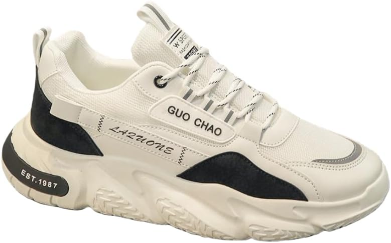 

Мужские модные спортивные кроссовки - с толстой подошвой, на шнурках, повседневные - доступны в двух цветах - подходят для любого времени года Spkfhd, черный