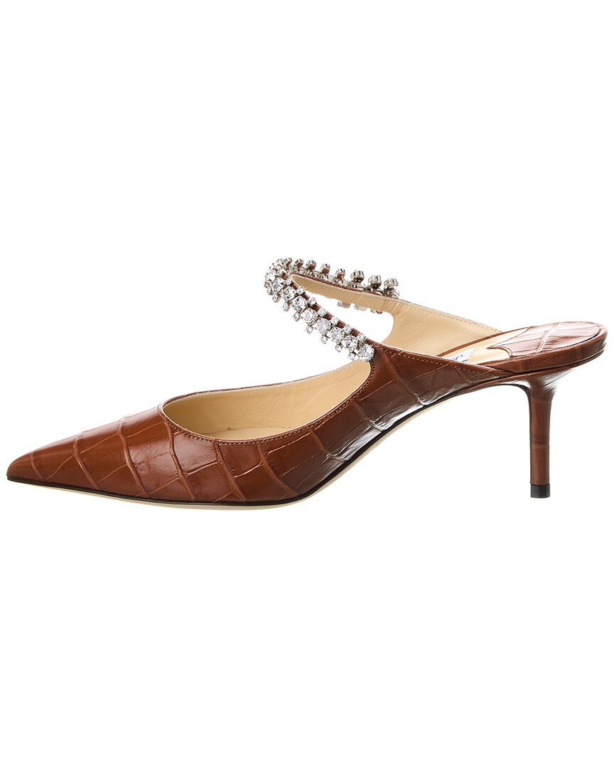 Туфли Jimmy Choo Bing 65 из кожи с тиснением под крокодила, коричневый — фото 2