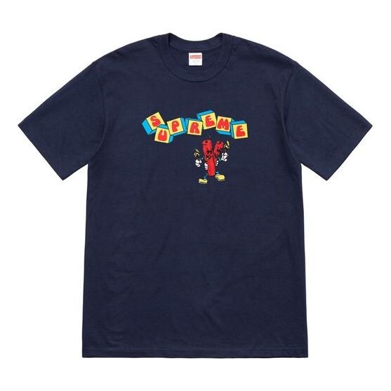 

Футболка ss19 dynamite tee short sleeve navy blue Supreme, синий