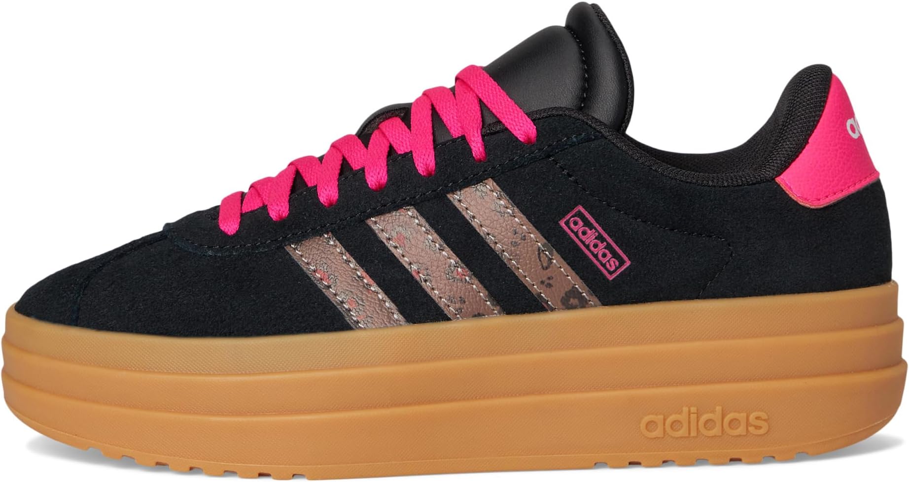 Кроссовки Adidas Kids VL Court Bold Shoes, Black/Wonder Beige/Shock Pink — фото 4