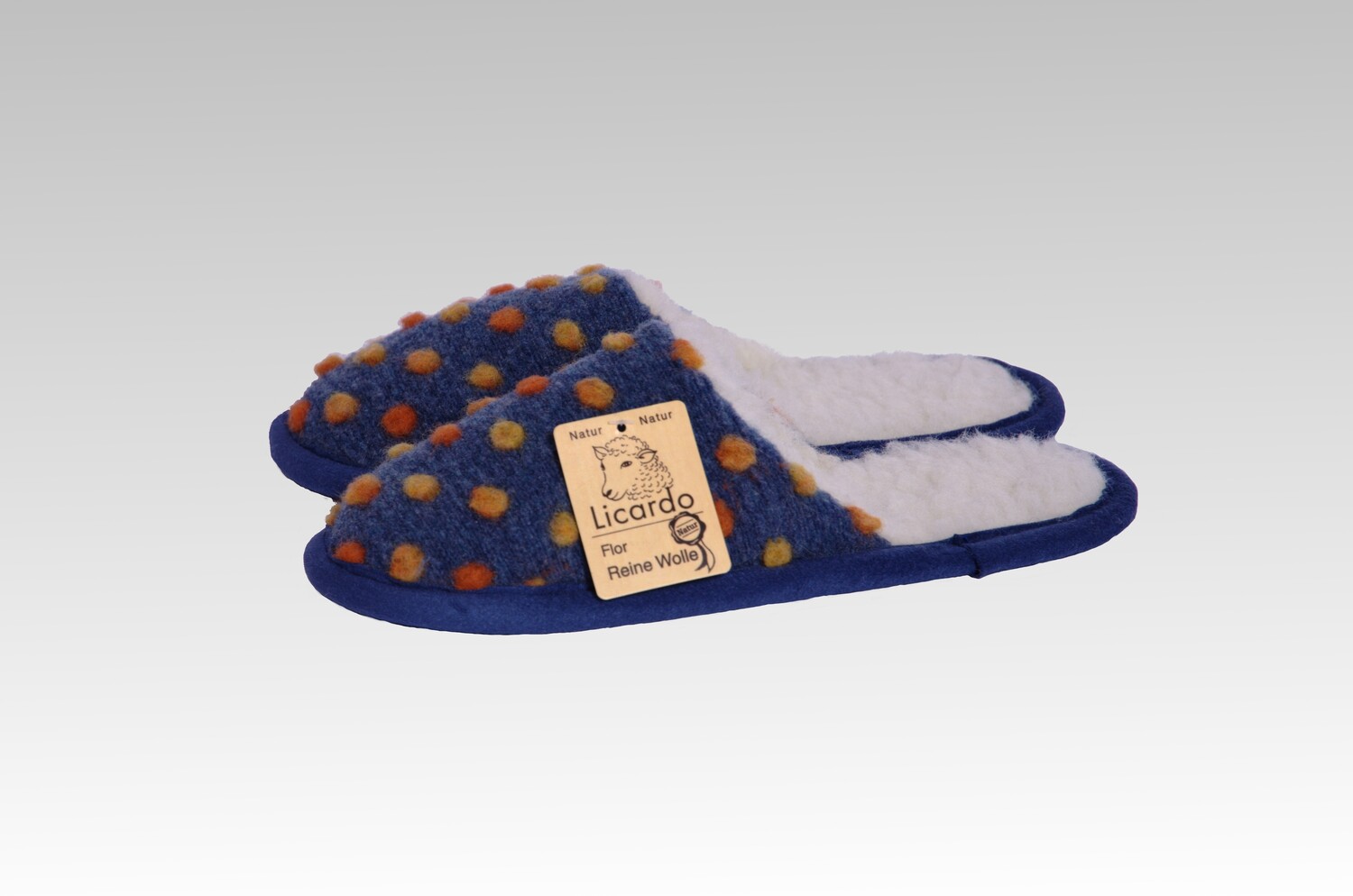 Тапочки Linke Licardo Heimschuhe aus Wolle, синий