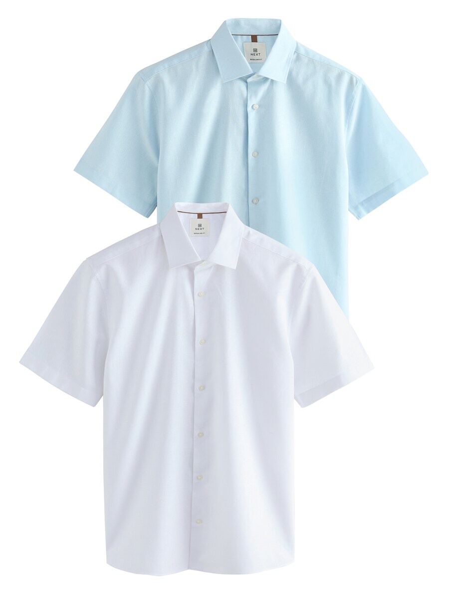 

Рубашка на пуговицах классического кроя Next, цвет Light blue/White