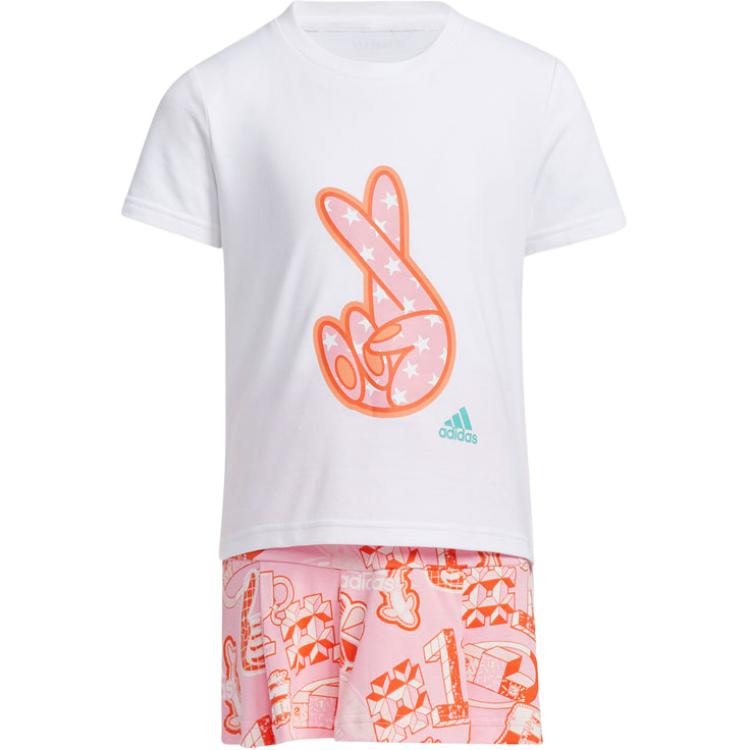 

Adidas Повседневная спортивная одежда AEROREADY белый для детей 3-7 лет