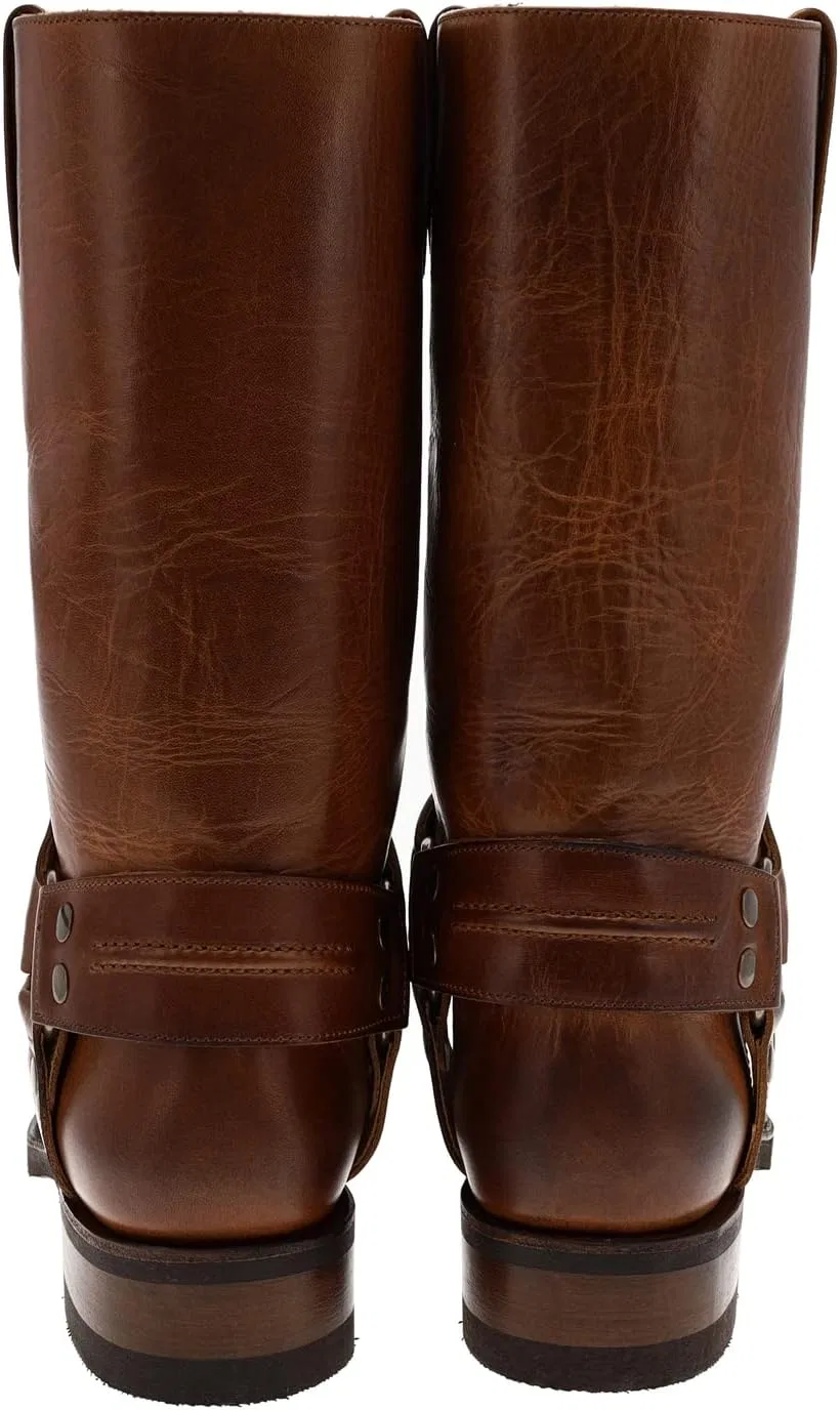 FB Fashion Boots FB Модные ботинки Унисекс Байкерские ботинки Синие Высокие Байкерские ботинки Лорен Коричневые Байкерские ботинки Кожаные ботинки — фото 4