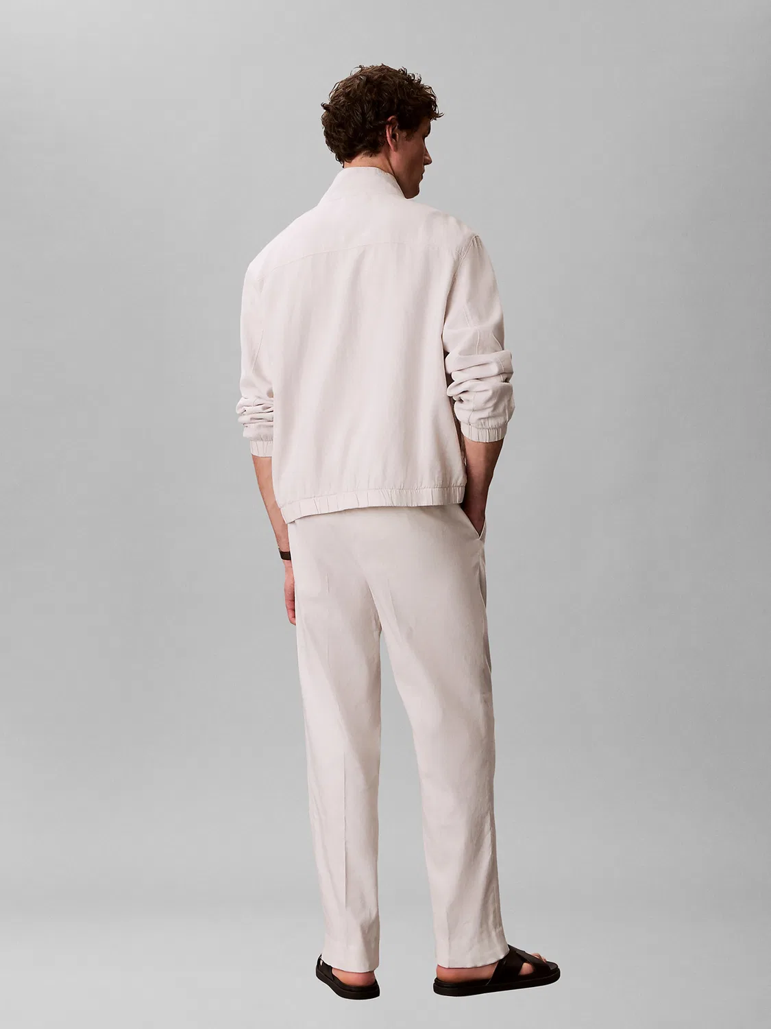 Брюки Calvin Klein Regular бежевого цвета — фото 4