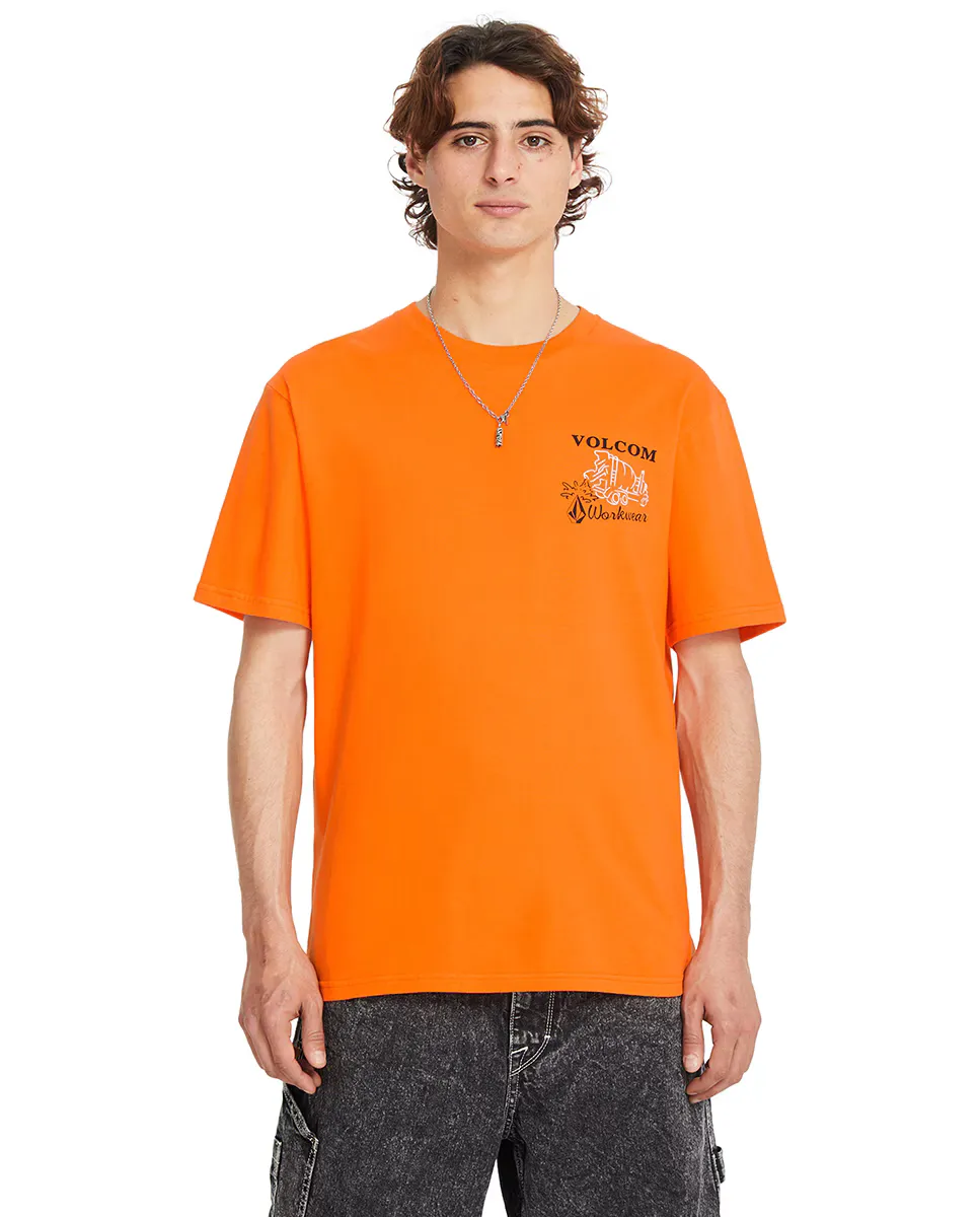 

Мужская футболка с короткими рукавами и круглым вырезом Volcom, оранжевый