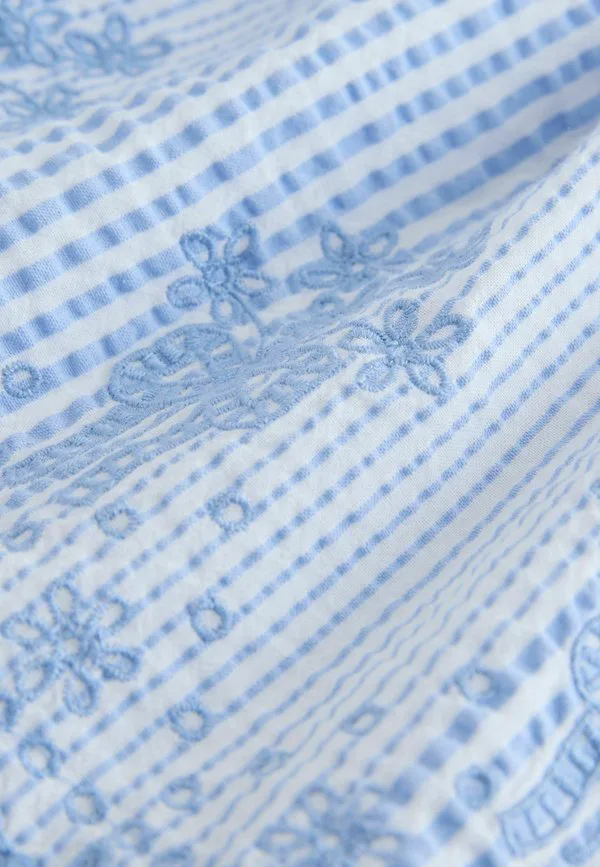 Платье повседневное с рукавами стандартного кроя Next, Blue Embroidered — фото 2