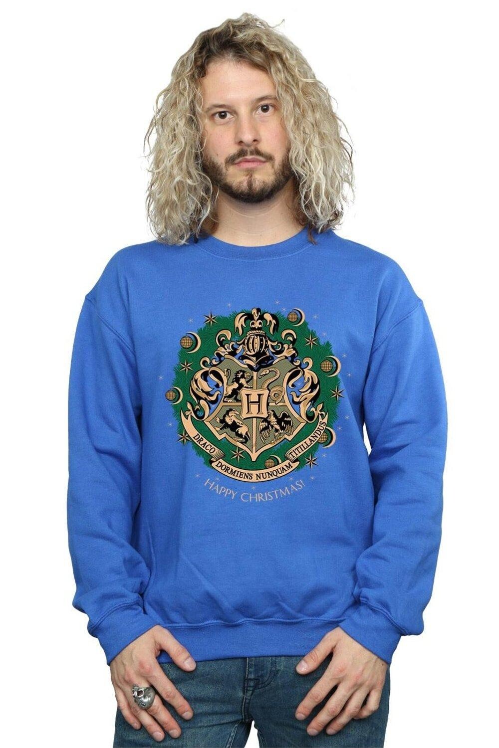 

Толстовка с рождественским венком Harry Potter, синий