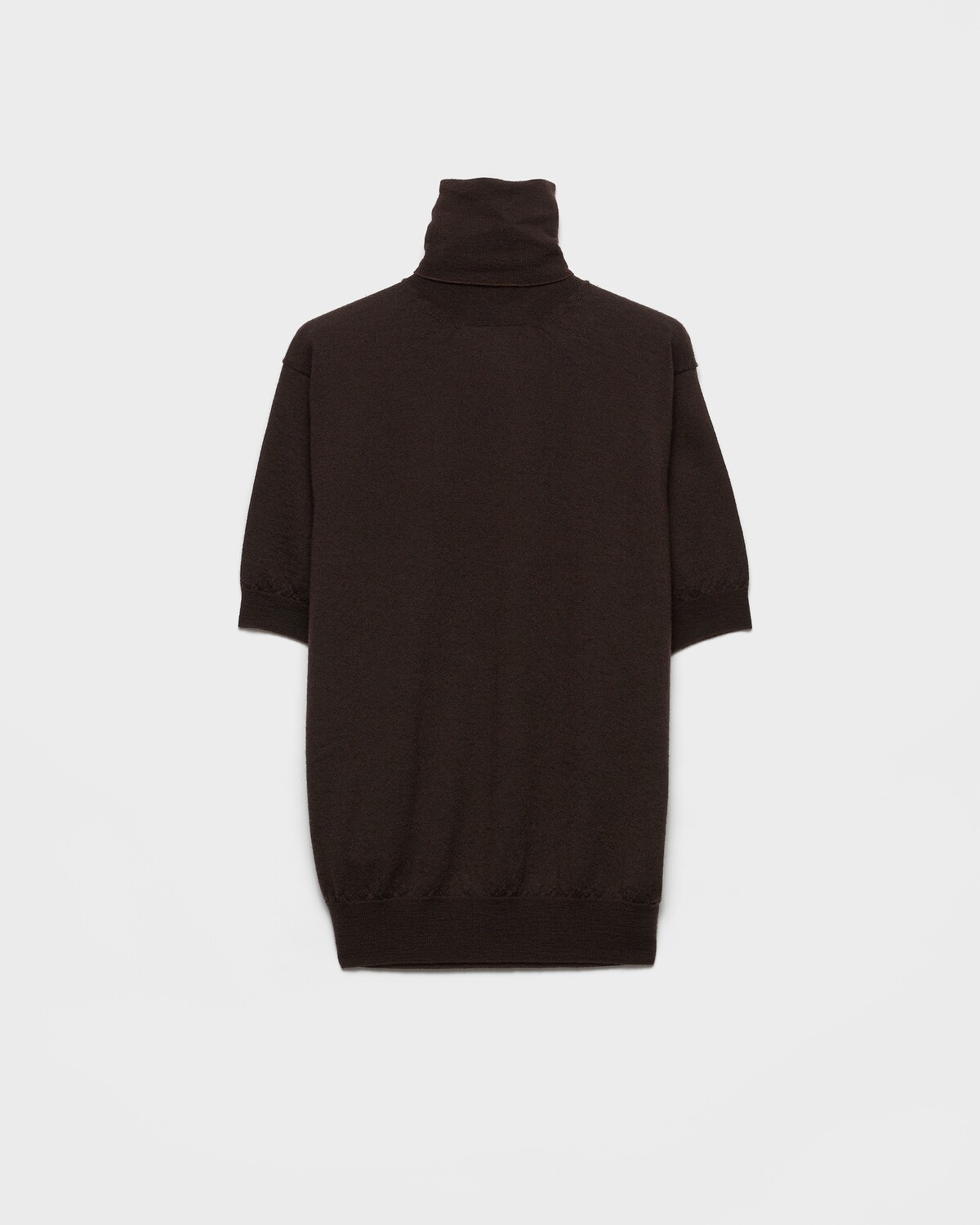 

Кашемировый свитер с воротником-стойкой Prada, темно-коричневый