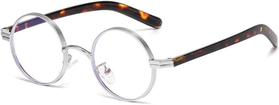 

Ретро маленькие круглые металлические панк-солнцезащитные очки для женщин и мужчин с защитой от УФ-излучения UV400 и прозрачными линзами, модная оправа TVTBBVV, Silver Clear