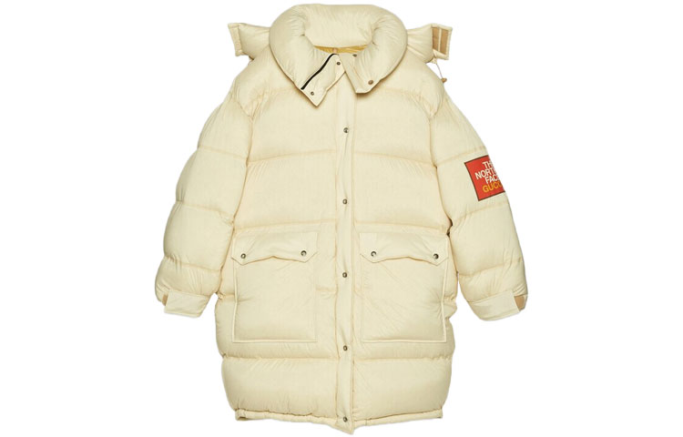 Куртка Gucci X The North Face Стеганая, Осенне-зимняя коллекция FW21, Слоновая кость — фото 3