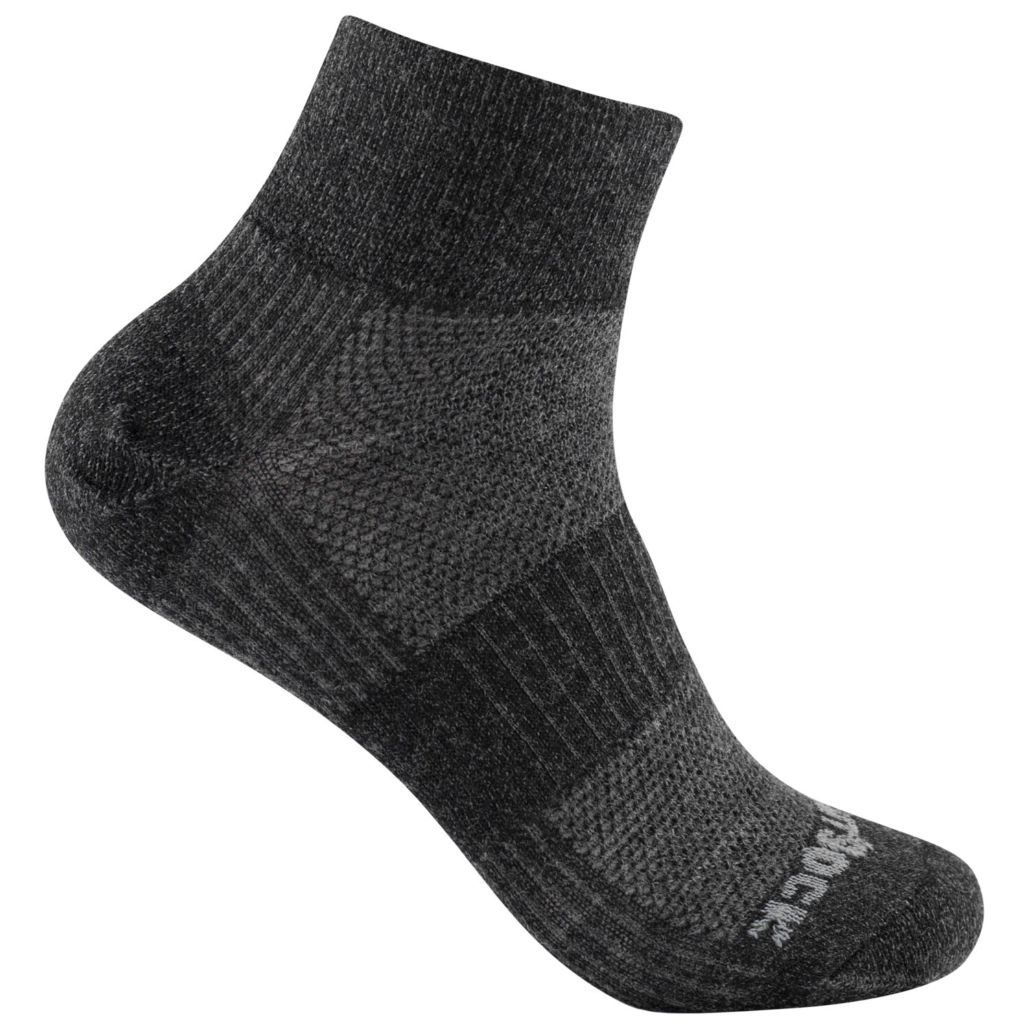 

Многофункциональные носки Wrightsock Coolmesh II Merino Quarter, цвет Grey Black