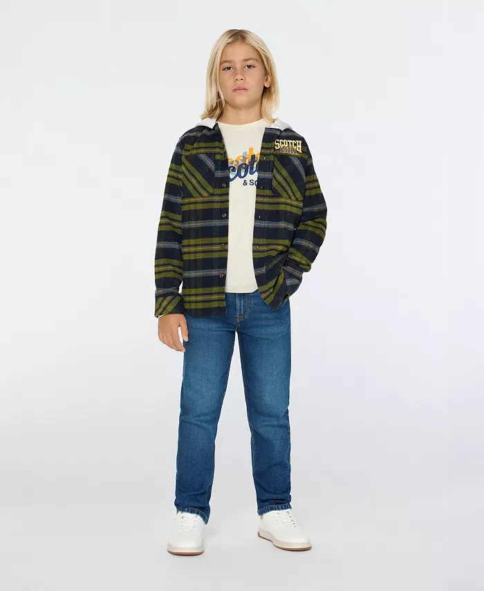Куртка-рубашка с капюшоном Yarndye для больших мальчиков SCOTCH & SODA — фото 2