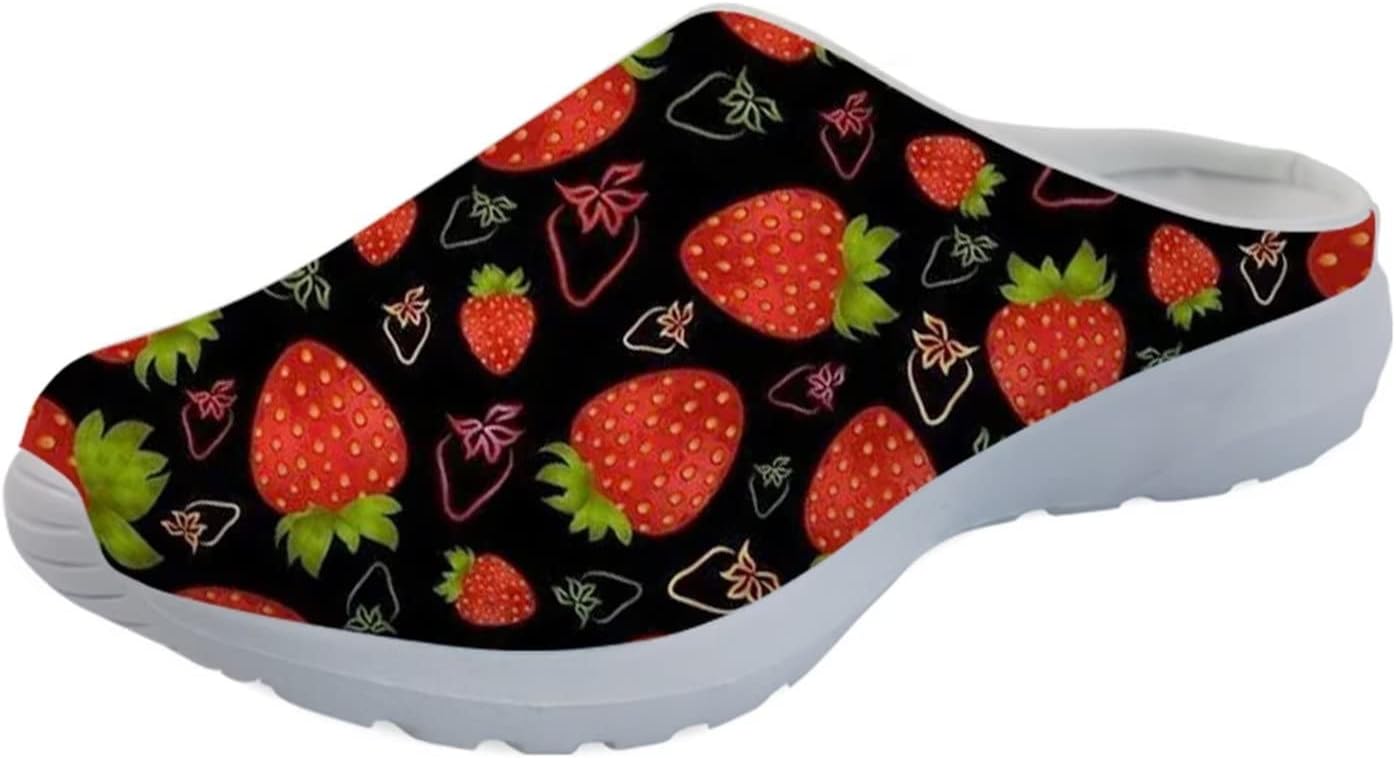 

Женские мюли-кроссовки Forchrinse Tropical Hibiscus Palm с сеткой, легкие и дышащие, для прогулок, красный