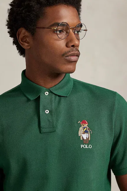 Поло из тонкой эластичной ткани Polo Ralph Lauren, зеленый — фото 4