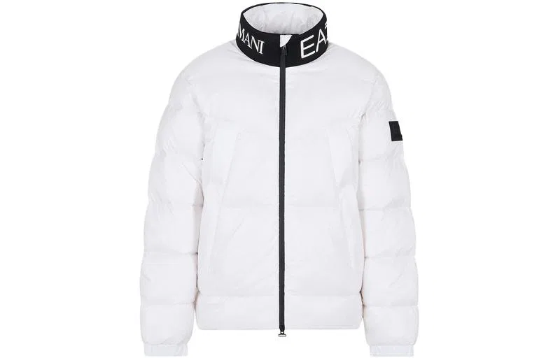 Пуховик белый EMPORIO ARMANI