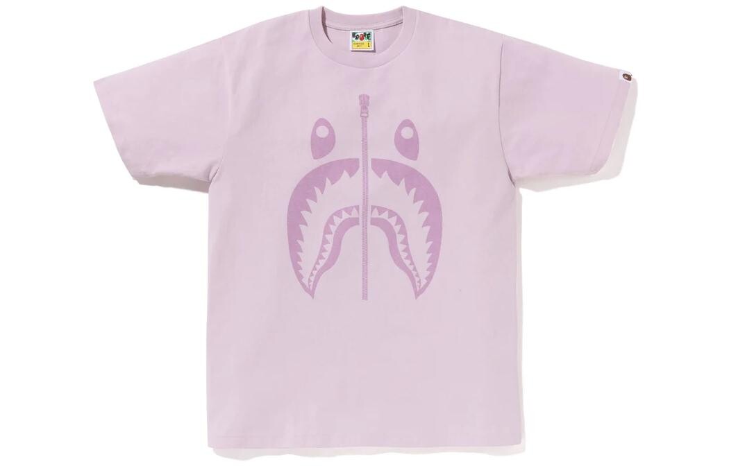 

Футболка BAPE Pigment Shark SS23 A Bathing Ape, фиолетовый